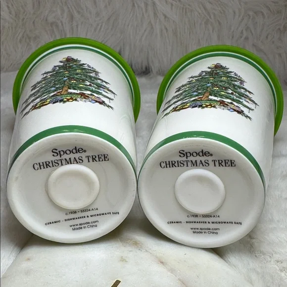 Spode Christmas Tree 8oz. Travel Mug with Lid Coffe Mug Ceramic Tumbler - Picture 3 of 5